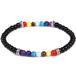 Chakra bracelet with black onyx Black / 17 cm nz