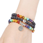 Chakra lava stone lithotherapy bracelet nz