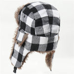 Checkered fur ushanka nz