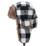 Checkered fur ushanka nz