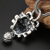 Chinese lion silver pendant nz