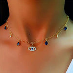 Choker necklace with evil eye nz