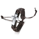 Christian cross leather bracelet nz
