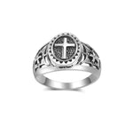 Christian zinc ring 48 mm / Silver nz