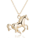 Classic horse necklace Gold nz