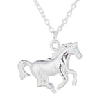 Classic horse necklace Silver nz