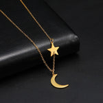 Classic Moon and star necklace nz