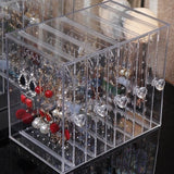 Clear Earring Box 5 drawers White nz