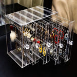Clear Earring Box 5 drawers White nz