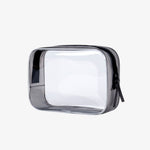 Clear toiletry bag for plane Black nz