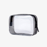 Clear toiletry bag for plane Black nz