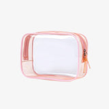 Clear toiletry bag for plane Pink nz