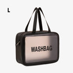 Clear toiletry bag L Black nz