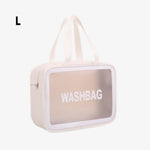 Clear toiletry bag L White nz