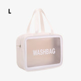 Clear toiletry bag L White nz