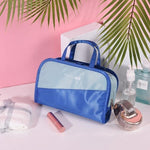 Clear travel makeup bag Blue nz