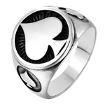 Club signet ring 7 (54.4 mm) / Silver nz