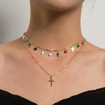 Colourful cross necklace nz
