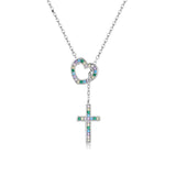 Colourful heart cross necklace nz