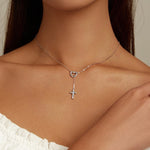 Colourful heart cross necklace nz