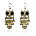 Colourful owl earrings gold nz