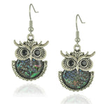 Colourful silver owl earrings nz