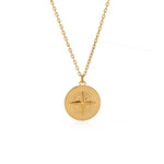 Compass necklace silver Golden nz