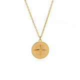 Compass necklace silver Golden nz