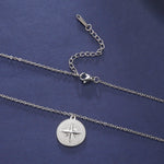 Compass necklace silver nz