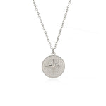 Compass necklace silver Silver nz