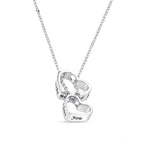Couple heart necklace 925 silver nz