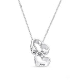 Couple heart necklace 925 silver nz
