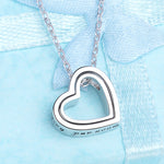 Couple heart necklace 925 silver nz