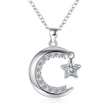 Crescent moon necklace sterling silver nz