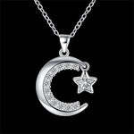 Crescent moon necklace sterling silver nz