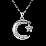 Crescent moon necklace sterling silver nz
