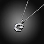 Crescent moon necklace sterling silver nz