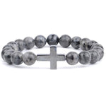 Cross and pearl bracelet Labradorite / 16 cm nz