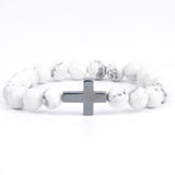 Cross and pearl bracelet White / 16 cm nz