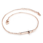 Cross anklet Rose gold nz