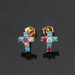 Cross earrings with cubic zirconia nz