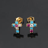 Cross earrings with cubic zirconia nz