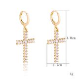 Cross earrings with rhinestones nz