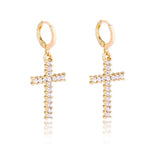 Cross earrings with rhinestones nz