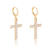 Cross earrings with rhinestones nz