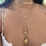 Cross flower necklace nz