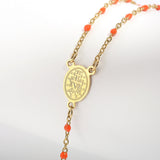 Cross Necklace with Colourful Pearls nz