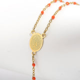 Cross Necklace with Colourful Pearls nz