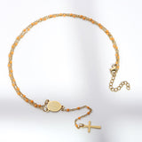 Cross Necklace with Colourful Pearls nz