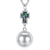 Cross Necklace with Pearl nz